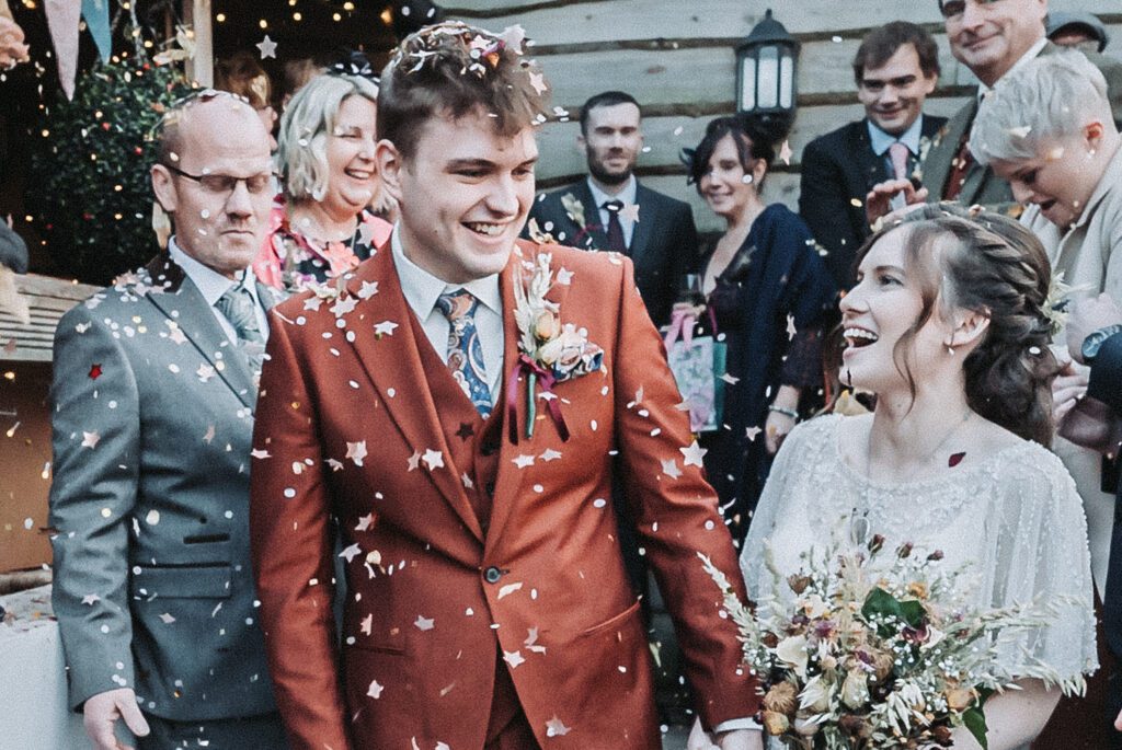 Newlyweds together after the ceremony