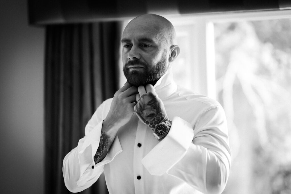 Groom Getting Ready