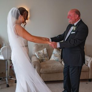 dad seeing bride